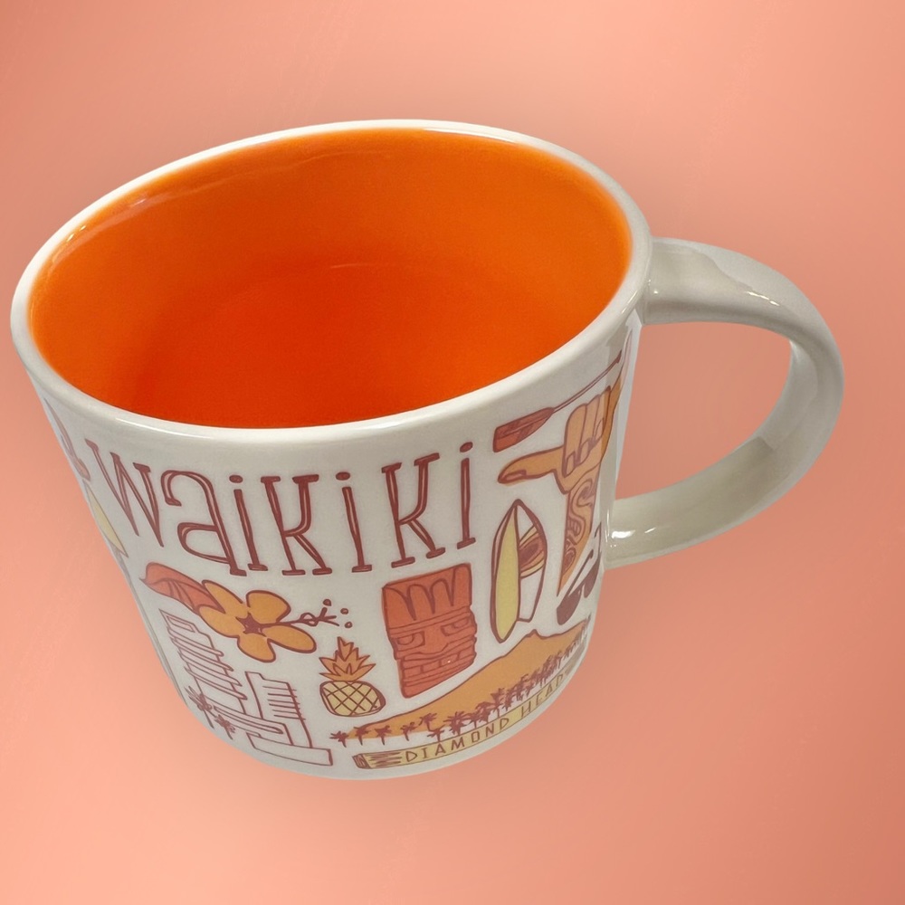 WAIKIKI Starbucks Been There Series Collectible 14oz Souvenir New Orange - Picture 4 of 8
